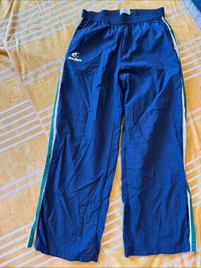 Scuffers Navy Track Pants with Side Stripes